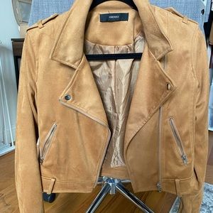 Brown faux suede jacket